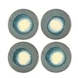 Main + Mesa Stoneware Reactive Glaze Coasters, Set of 4