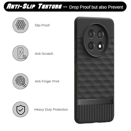 Image of Shockproof Case for Realme C63 5G | Full Camera Protection | TPU Flexible Back Cover for Realme C63 5G (Matte Black)