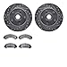 Dynamic Friction Company Front Brake Rotors-Drilled and Slotted-Silver with Ultimate Duty Performance Brake Pads 7402-54018