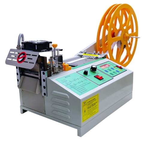 Electric Tape Dispenser, Automatic Label Cutter for Nylon Roll, PVC, and Polyester - Efficient Ribbon Cutting Machine for Easy Labeling