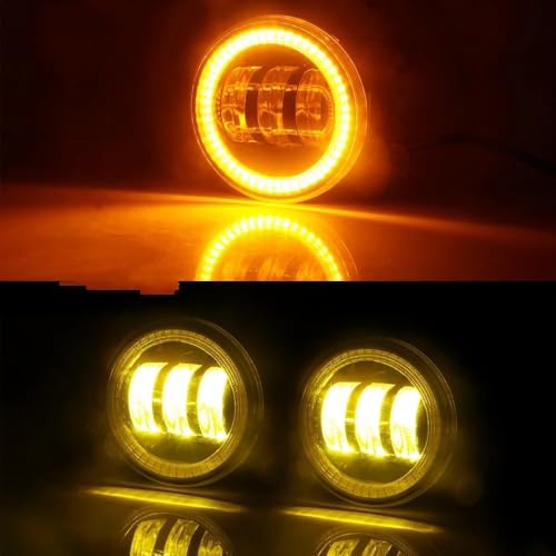 Antibrouillard LED Nissan Pulsar 6000 Lm pénètre le brouillard avec Angel Eye jaune