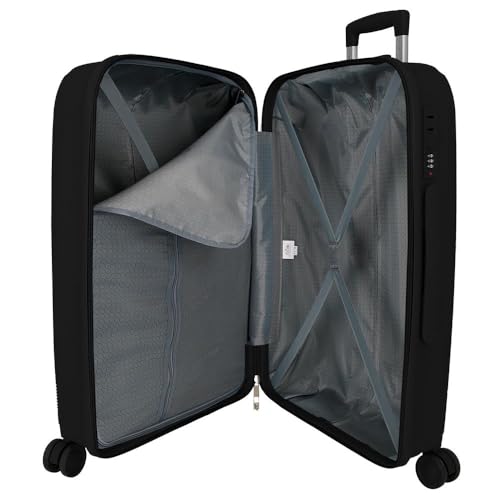 Suitcase Set, Black/White, One Size4