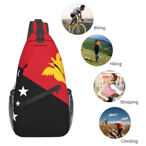 Mochila unisex tipo bandolera con diseño de Papúa Nueva Guinea miniatura 6