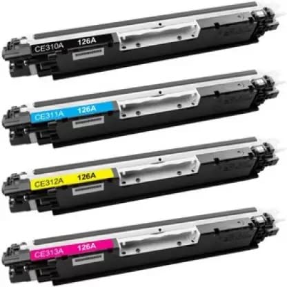 RT 126A Pack of 4 pcs Toner Cartridge Compatible with HP Laserjet Pro CP1020 , CP1025 , Cp1025NW Color Printer Series