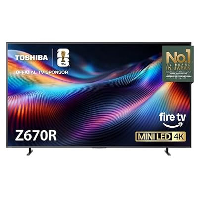 Toshiba 55" Z670R Series Mini-LED 4K UHD Smart Fire TV (55Z670R, 2026 New) - QLED, Native 144Hz, HDR10+, Dolby Vision IQ, REGZA Engine Zri, Dolby Atmos, Game Mode Pro, Alexa Built-in, Japan Quality