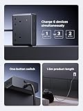 UGREEN Extension Lead with 4 USB Slots, 2 Way 2990W Max Multiple Plug with 1.5m Extension Cable, Compatible with iPhone 17/16/15/14, iPad Pro/Mini, Suitable for Home/Office, Black - Image 4