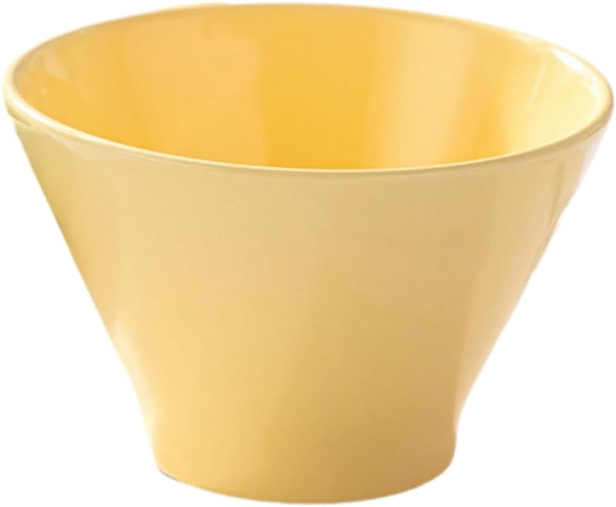 Vintage Rice Bowls ，Ceramic Tableware Rice BowlChinese household solid color ceramics simple and delicate and lovely rice bowl(Bright milky white -5-inch hat bowl)