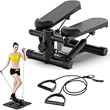 INVERSE SPORTS Mini Steppers for Exercise Workout Machine | Home Cardio Mini Stepper Machine | Step Machine Exerciser for Home Fitness (Black)