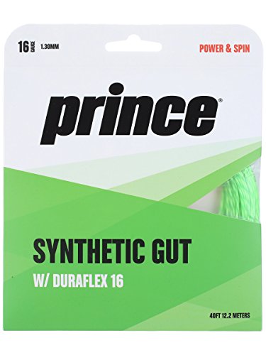 Prince Synthetic Gut 16 Duraflex Tennis String (Green)