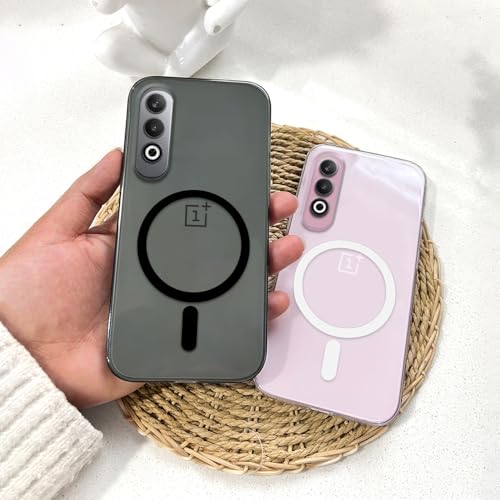 Image of COLORflow Back Cover Compatible with OnePlus Nord CE 4 5G | White Crystal Clear | MAG-Safe | Slim Soft Touch Case with Anti-Slip Grip & Camera Protection