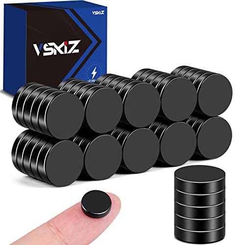 Image of 50 Pcs Refrigerator Magnets, Black Neodymium Fridge Magnet 10x3 mm