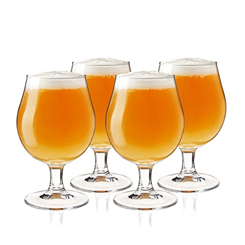 True Tulip, Set Of 4 Beer Glasses, Clear #TOP1