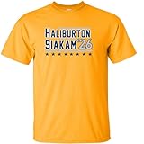 Mountee Apparel Tyrese Haliburton Pascal Siakam Indianapolis 2026 Shirt T-Shirt Adult Medium Gold