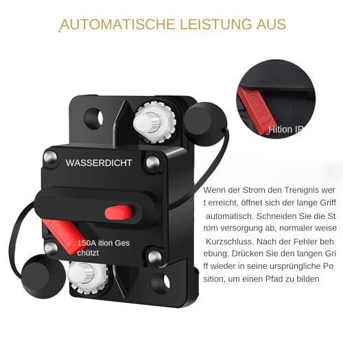 Protección contra sobrecarga de batería electrónica con disyuntor de 12-48 V 5