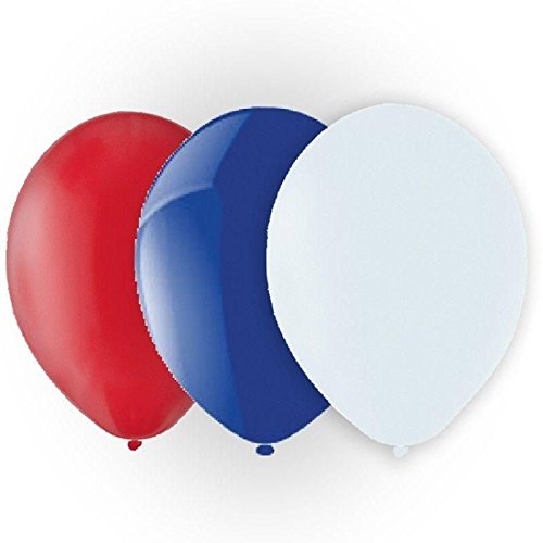 100pcs Red White Blue Balloons King Charles III Coronation Party Sporting Pub BBQ Royal Theme Union Jack French USA Event Decorations