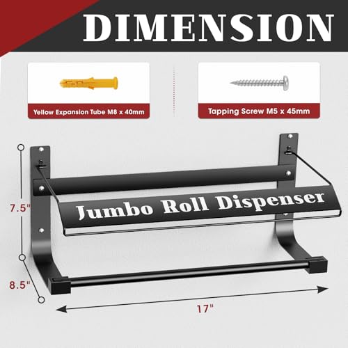Image of Wall Mounted Wiper Dispenser, Jumbo Paper Towel Dispenser, 17.0 inchx8.5 inchx7.5 inch