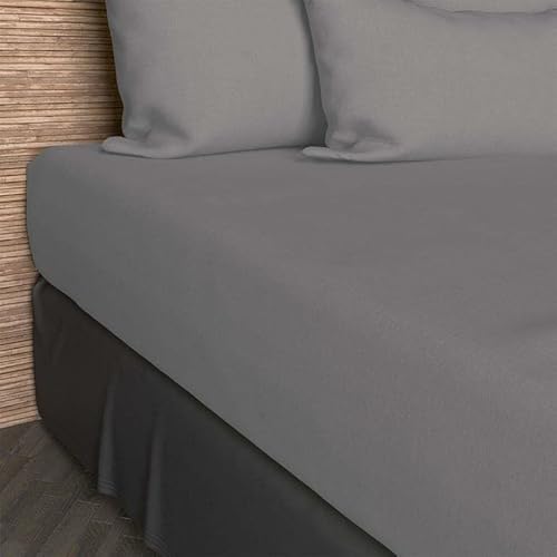 Soleil d'ocre Sábana Bajera 90x190 cm de algodón Gris Cover