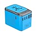 SAUNORCH Universal Travel Adapter, PD 35W 7 in 1 International Power Plug Adapter with 7.0A 4 USB-C and 2 USB-A Fast Wall Charger, Worldwide AC Outlet for US Europe UK AUS Asia - Blue