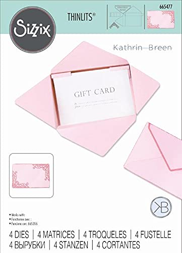Amazon.com: Sizzix Thinlits Die Set 4PK Box, Envelope #2 by Kath
