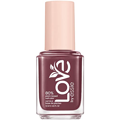 LOVE by essie Nail Polish - No. 130 Make the Move Plant Based Nail Polish in Bordeaux Creamy Finish Durable and Intense Colour, 13.5 ml