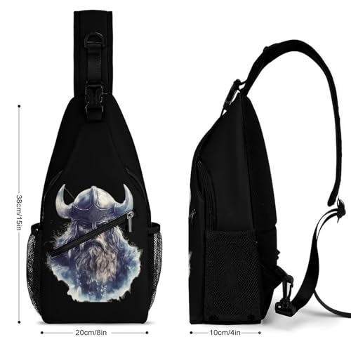 Valhalla-Viking Norse Mythology God Crossbody Sling Backpack Casual Chest Bag Fanny Pack for Women Men Travel Hiking2