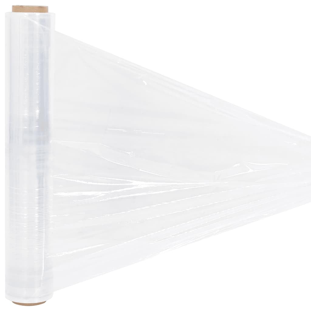 vidaXL Film Estensibile 6 pz Trasparente 30 μm 50 cm x 300 m, pellicola da avvolgimento, pellicola per mobili, pellicola per avvolgimento