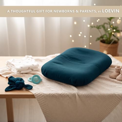 Image of Baby Lounger for Newborn 0-24 Months, Soft Portable Infant Nest & Play Mat & Diaper Changing Pad for Home,Travel & Floor Time, Newborn Babies Essentials Gifts(Peacock Green)