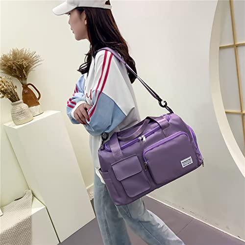 Small Gym Bag For Women, Waterproof Travel Duffle Bag Carry On Weekender Bag With Shoe Compartment & Wet Pocket, Gym Tote Bag For Travel, Workout, Sport #TOP5