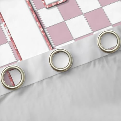 Image of Erosebridal Pink Initial T Blackout Curtains for Kids Girls Bedroom Kawaii Plaid Checkered Window Curtains 2 Panels 42 inchWx90 inchL Cute Personalized Monogram Drapes,Fashion Grids Gingham Window Treatments