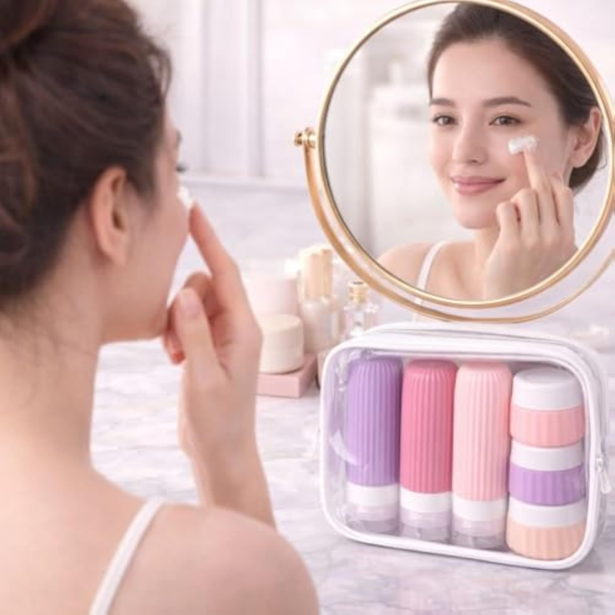 Travel Bottles Set - Leak Proof Silicone Squeezable Containers