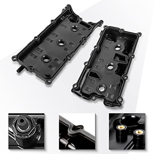 Mostplus Engine Valve Covers Left 13264-Am610 + Right 13264-Am600 Compatible With 03-06 Nissan 350Z 03-06 G35 V6 3.5L Vq35De (Set Of 2) #TOP1
