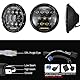 DREAMIZER 7 Zoll Motorrad LED Scheinwerfer E-geprüft mit weißem Tagfahrlicht Angel Eye Bernstein Blinker Kompatibel mit Harley Road King Street Glide Softail Electra Glide J-eep Wrangler JK TJ