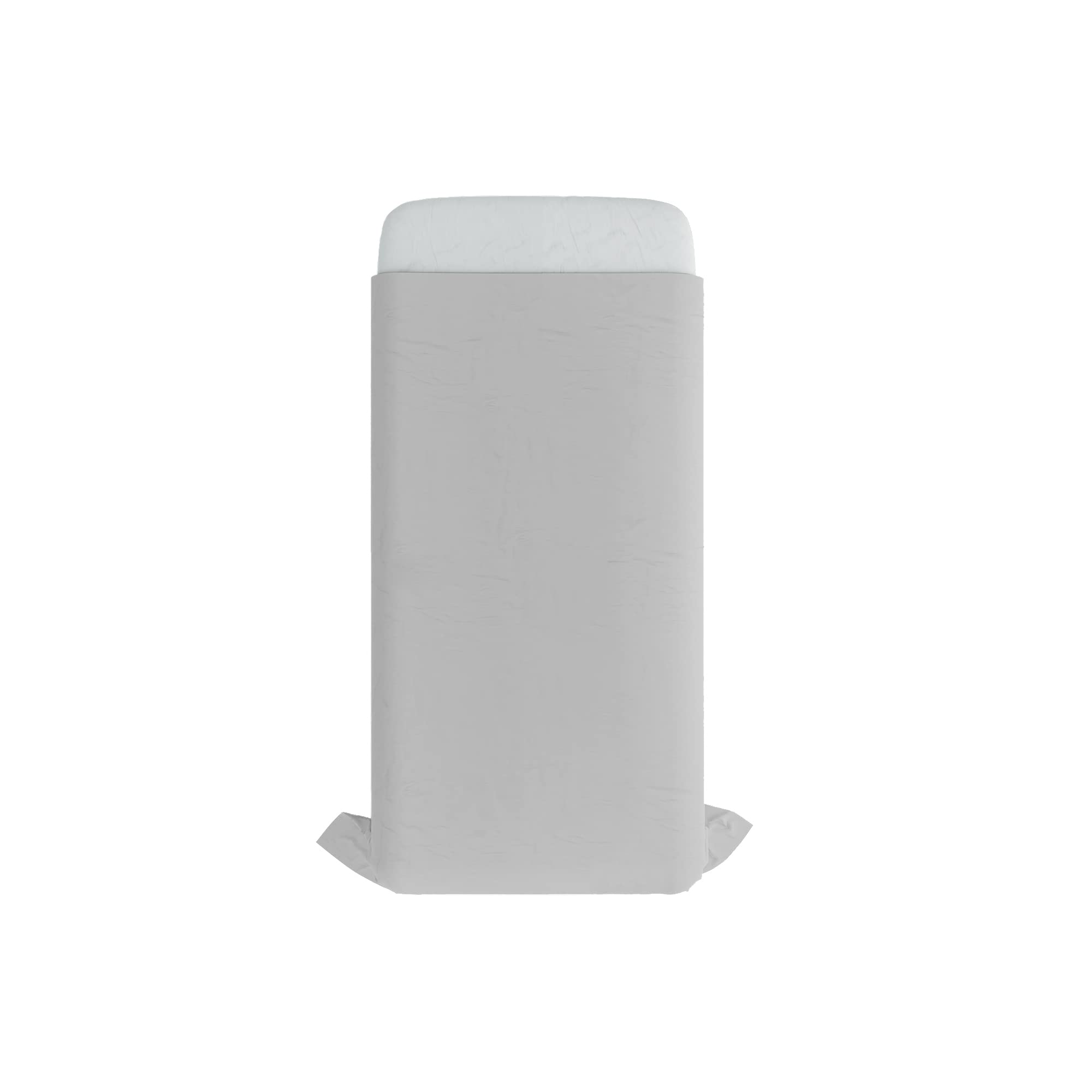 MAX COLOR Top Sheet, 100% Cotton, Plain, Light Grey, Single 150 x 300 cm, Bright Grey (Ral 7035), Singolo 150x300cm - Image 2