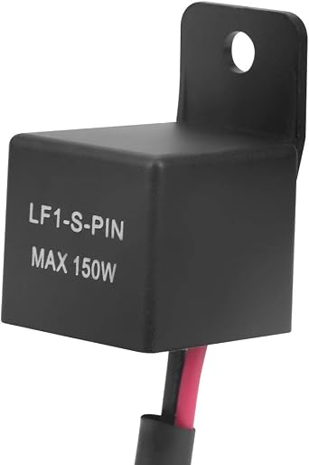 Flasher Relay, 2Pin LED Flasher Relay, 12V 150W 2Pin LED Flasher Blinker Relay with Cable for Motorcycle Turn Signal Indicator, 60-120 Times/Min