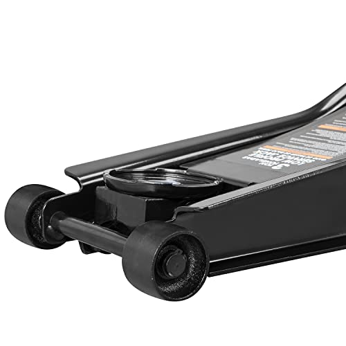 Wolf Hydraulic Ultra Low Profile Heavy Duty Steel Service/Floor Jack With Dual Piston Quick Lift Pump, 3 Ton (6,000 Lb) Capacity, Black (Wftz830026Xb) #TOP7