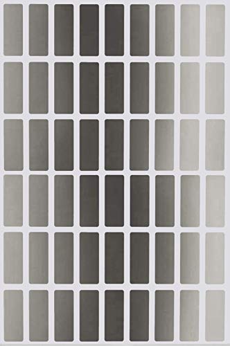Royal Green Metallic Labels 1 inch x 3/8 inch - Silver Sticker Sheets (25mmx10mm) - 1350 Pack