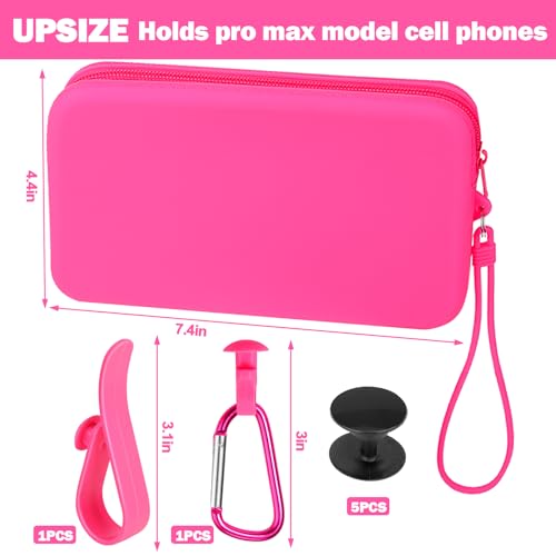 Mity rain Silicone Wallet for Bogg Bag Phone Holder, Accessories Set for Bogg Bag Contain 2PCS Key Holder and a Large Capacity Silicone Zipper Bag for Beach Bags Tote Bag3