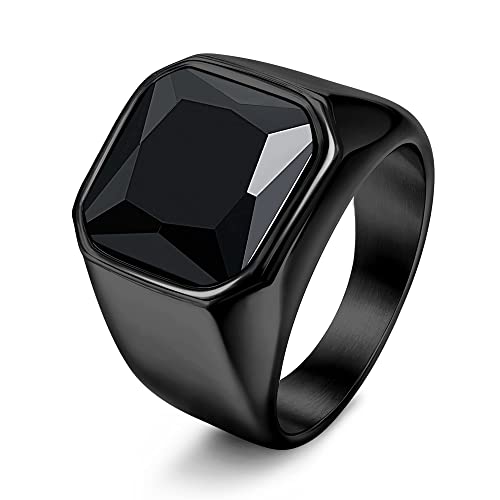 Diamday Bague Chevalière Homm Viking Celtique Punk Biker Vintage Acier Inoxydable Gothique Gravure Anneau Bijoux pour Homme Femme Taille 54-70 Cover