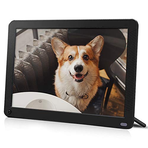 IEBRT Digital Picture Frame with 1920x1080 IPS Screen, Digital Photo Frame Support Adjustable Brightness Photo Frames 1080P Video Music Remote 16:9 Widescreen(10 inch)