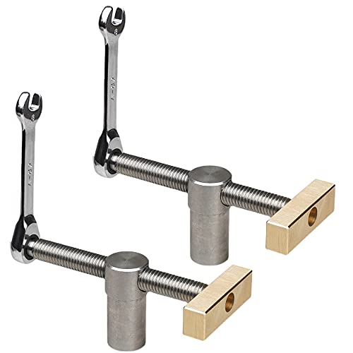 Bloepum 2Pcs Woodworking Desktop Fast Fixed Clip Brass Bezel Desktop for 20MM Hole Woodworking Joinery Carpenter Tool