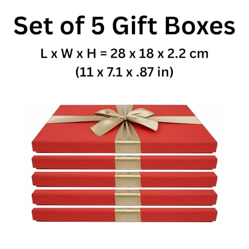 Boîtes cadeaux rigides rectangulaires au design premium blanc et rouge - 2