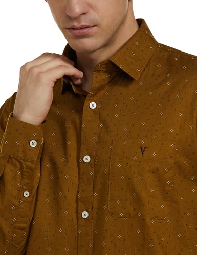 Image of Van Heusen Casual Printed Shirt for Men| Premium Cotton| Full Sleeves| Slim Fit |Breathable Fabric