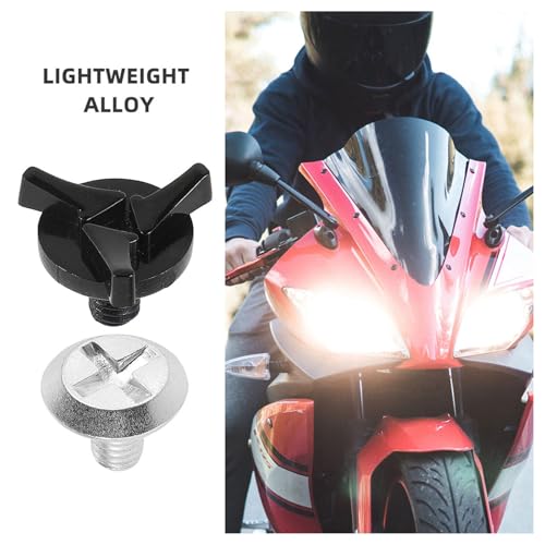 Tornillos para casco de motocicleta de 21 piezas kit de componentes negros y plateados TOPBATHY 6