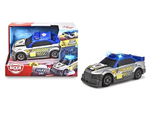 Dickie Toys – Polizeiauto – Polizeiwagen als Spielzeugauto, mit Freilauf, Licht- und Soundeffekten, für Kinder ab 3 Jahren