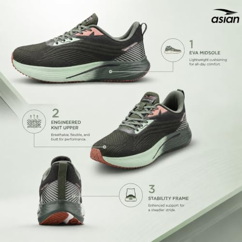 Image of ASIAN Powerplay Carbon-39 Men's Running Shoes | Breathable Knit, High-Rebound Midsole with Carbon Plate for Daily Runs & Active Use