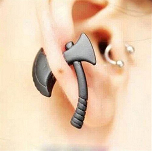 suchadaluckyshop 1PC Cool Alloy 3D Punk Front Back Animal Dragon Pierced Ear Stud Earring WKCA