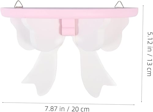 Miniatura 3 de IMIKEYA Estante de madera para pajarita, estantes de exhibición de pared de madera, soportes flotantes para bricolaje, estantes flotantes,