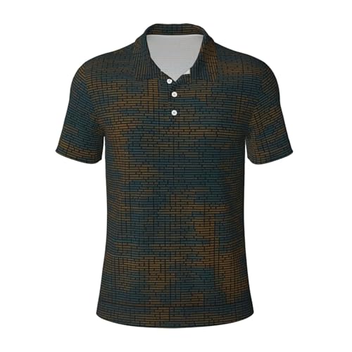 Chemise légère et respirante à manches courtes pour homme actif, motif programmation