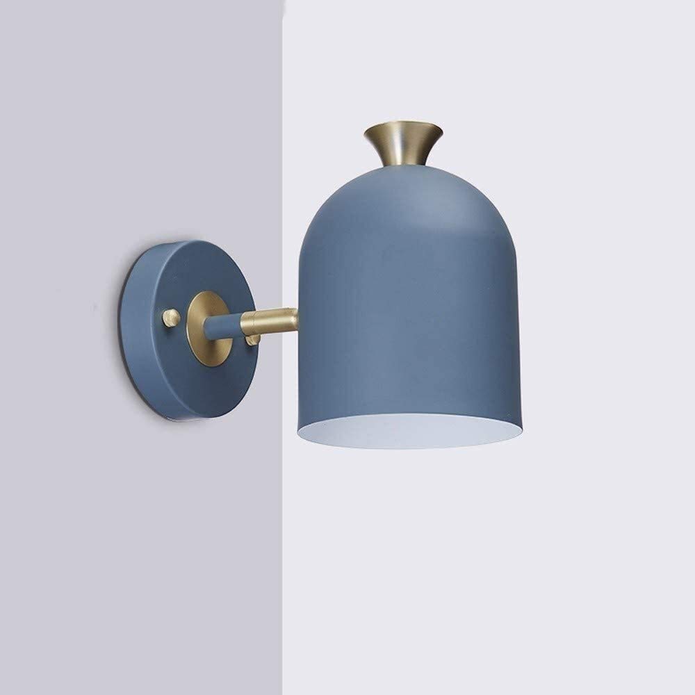 Innenwandleuchte 3W-40W Wandleuchte Persönlichkeit Eisen Metall Lampe Wandleuchte Nordische Moderne Einfachheit Schlafzimmer Nacht Leselampe Edison E27 Wohnzimmer Drehbare Wandbeleuchtung (Color :