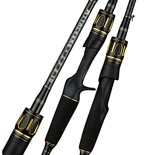 XIANGE100-SHOP Angelrute Combo Leichte tragbare Gießstäbe Bass Angelpol Kohlefaser Reise Angelrute Komfortable Griff und… – Bild 4